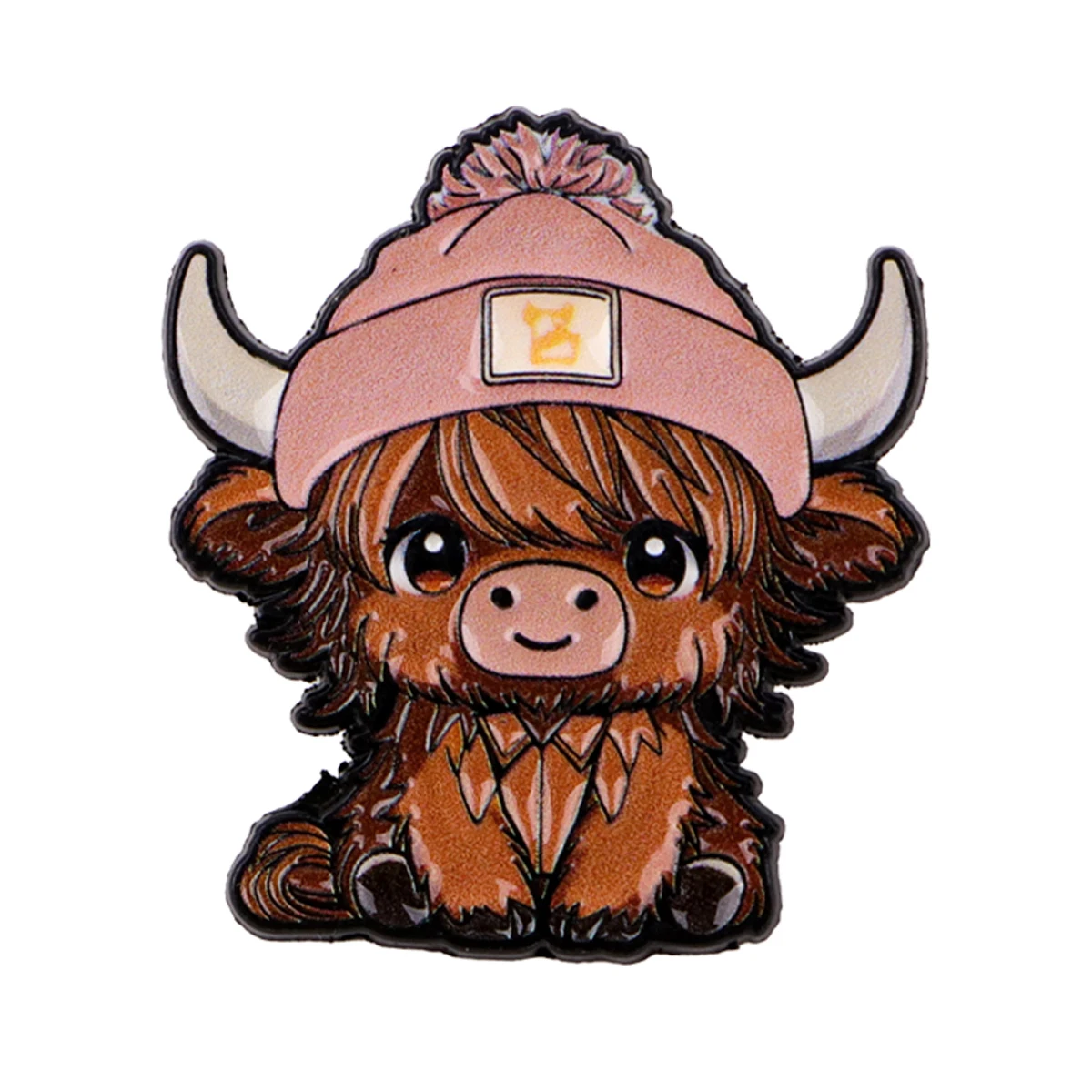 Vaca sonriente en detalle frontal