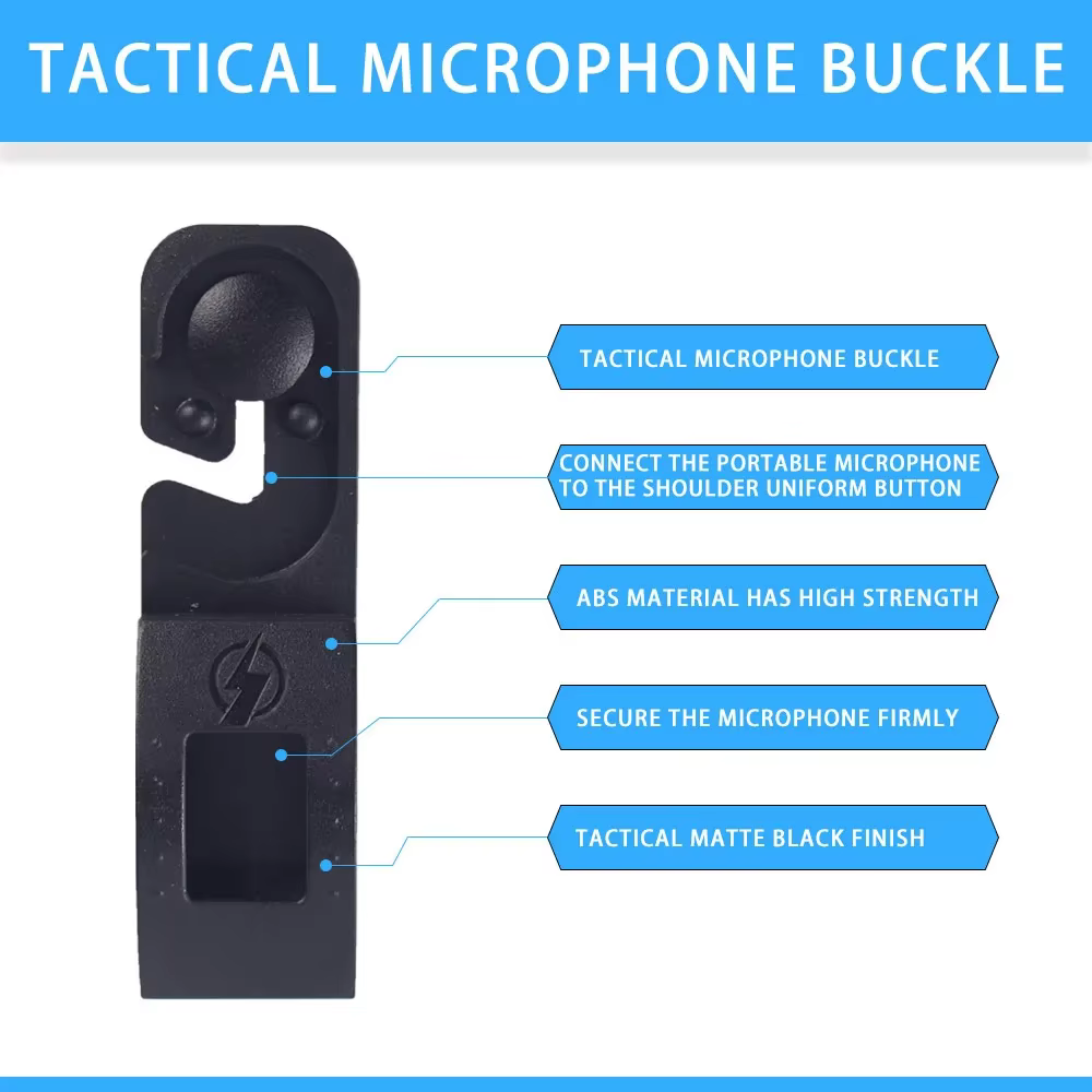 Clip táctico de micrófono profesional ABS para exteriores universal - imagen 4