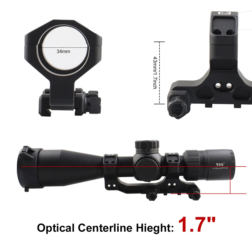 Montura BOC 34mm para mira telescópica – Soporte táctico - imagen 4