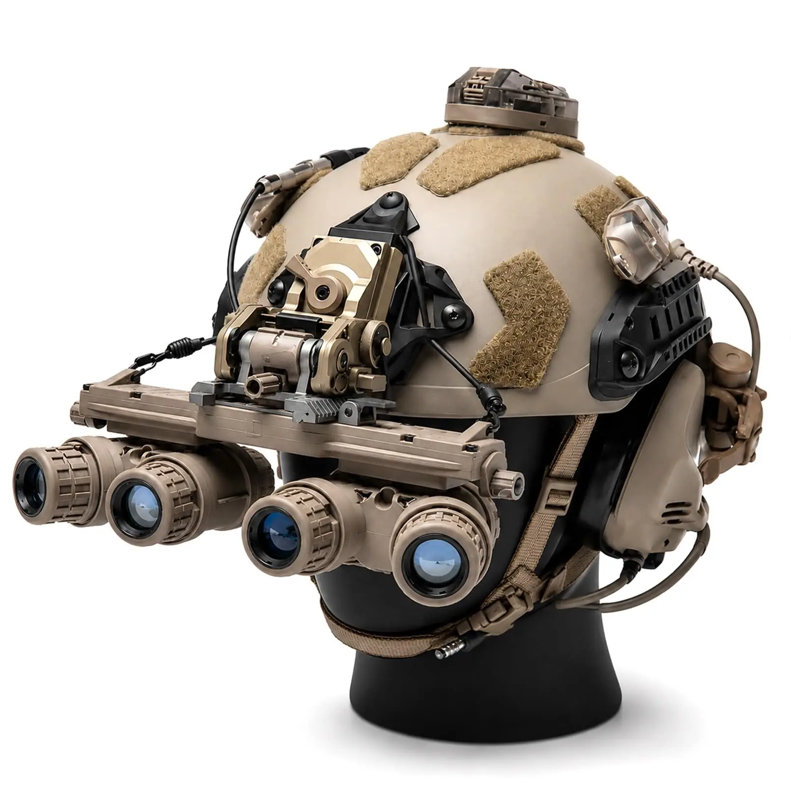 Casco táctico con NVG simuladas y comunicación para airsoft - imagen 3