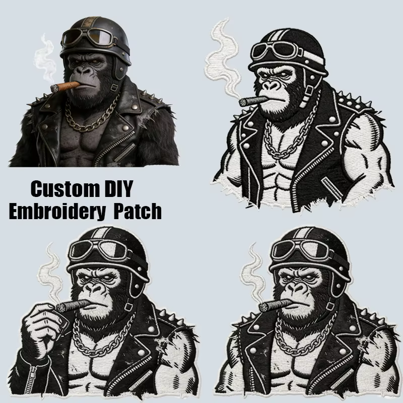 Parche bordado termoadhesivo punk rockero para espalda grande - imagen 5