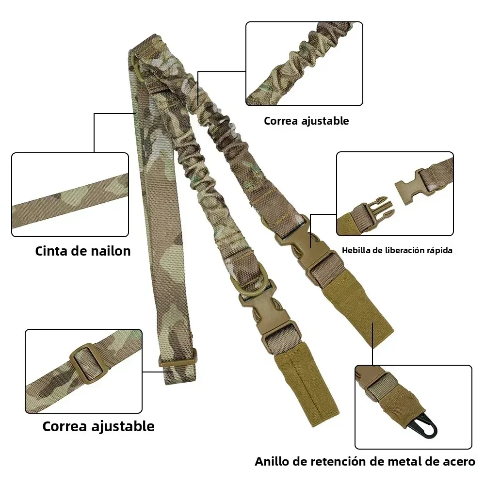 Correa táctica para escopeta con hebilla metálica de hombro - imagen 3
