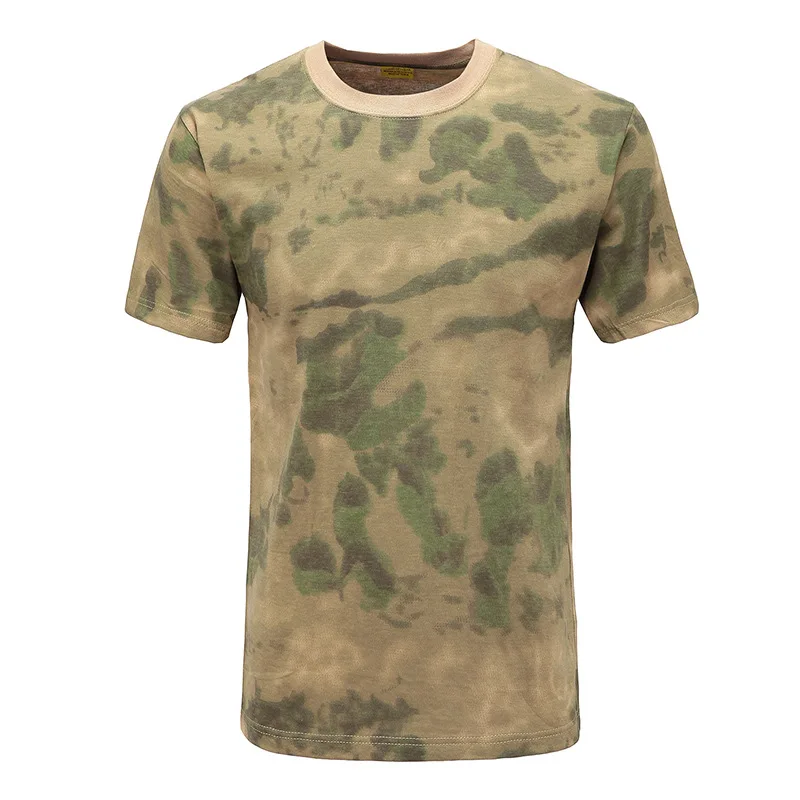 Camiseta táctica camuflaje Tom algodón puro manga corta hombre