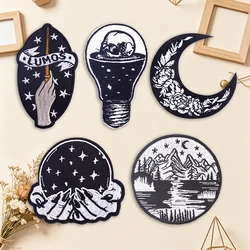 Parche Bordado Lumos Varita Mágica con Estrella – Adhesivo para Chaqueta o Morral