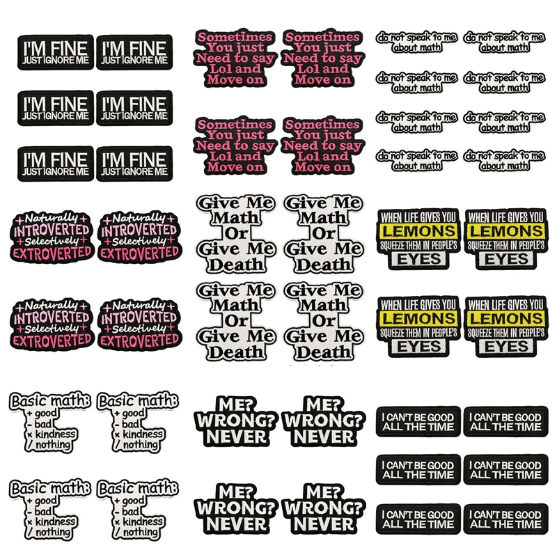 Parches termoadhesivos bordados para ropa con frases divertidas - imagen 2