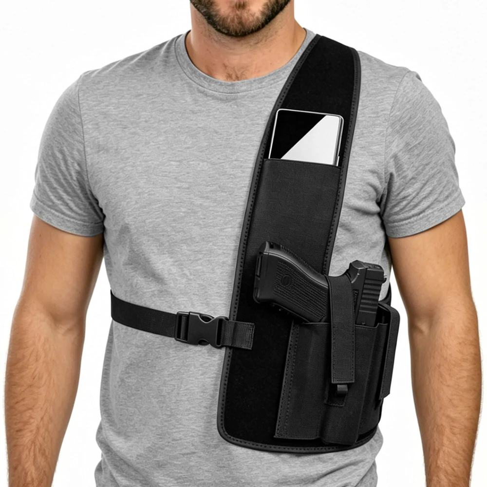 Funda táctica oculta ajustable para pistola de hombro y pecho - imagen 2