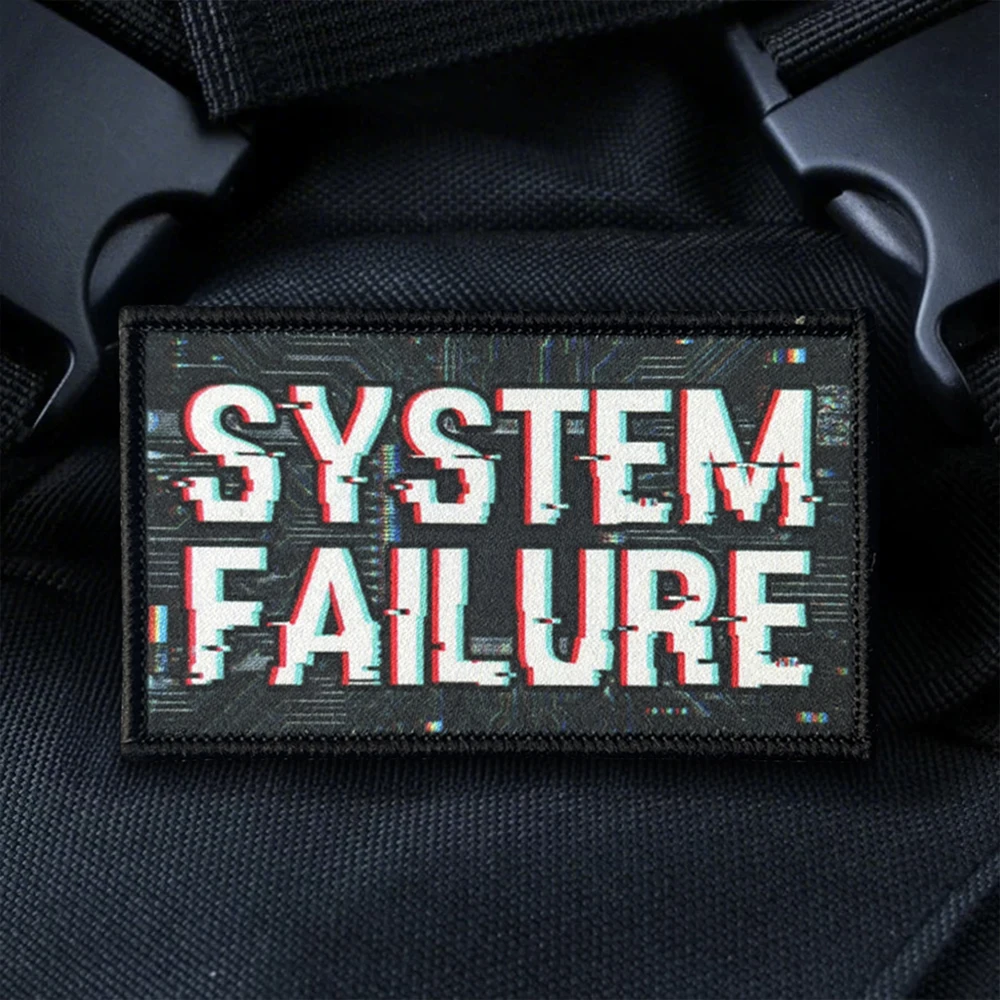 Parche gamer fallo de sistema con cierre velcro para mochila - imagen 5