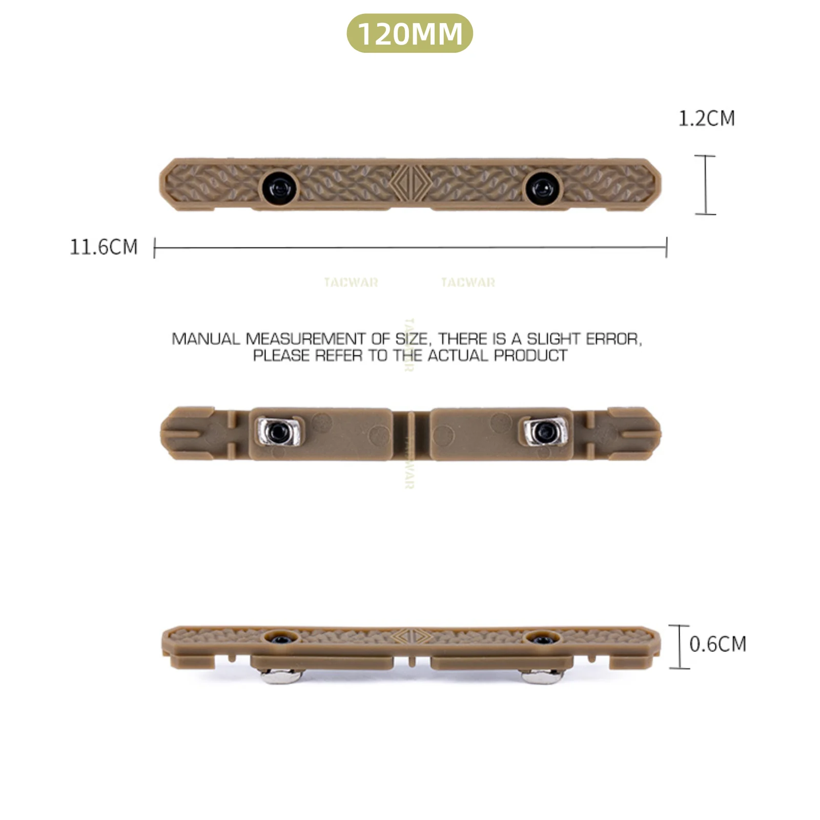 Cubiertas M-LOK de nailon para riel táctico, protección manos - imagen 2