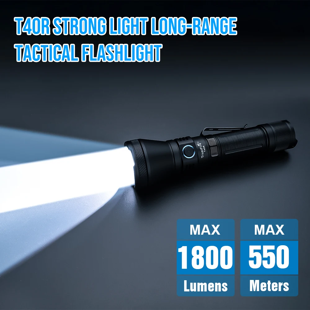 Trustfire T40R Linterna LED táctica IP68 1800 lúmenes USB recargable - imagen 3