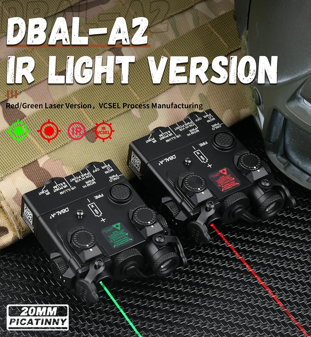 Linterna y mira DBAL A2 IR en riel de 20mm