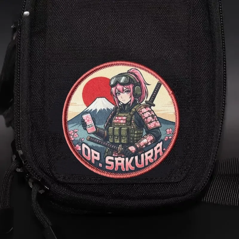 Parche táctico gancho y bucle insignia moral anime chica para ropa - imagen 2