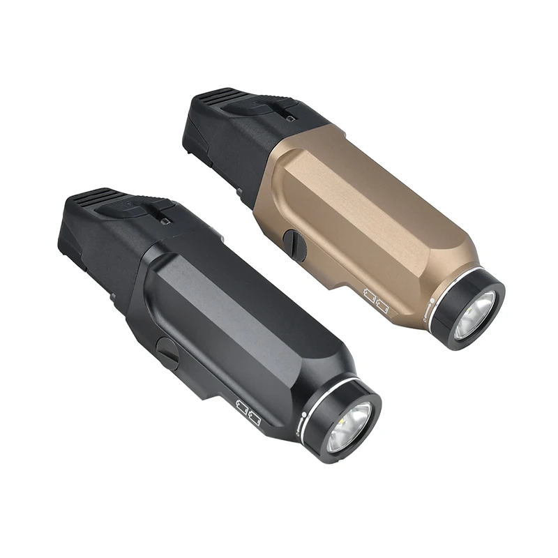 Linterna táctica metálica blanca LED compatible riel Picatinny - imagen 3