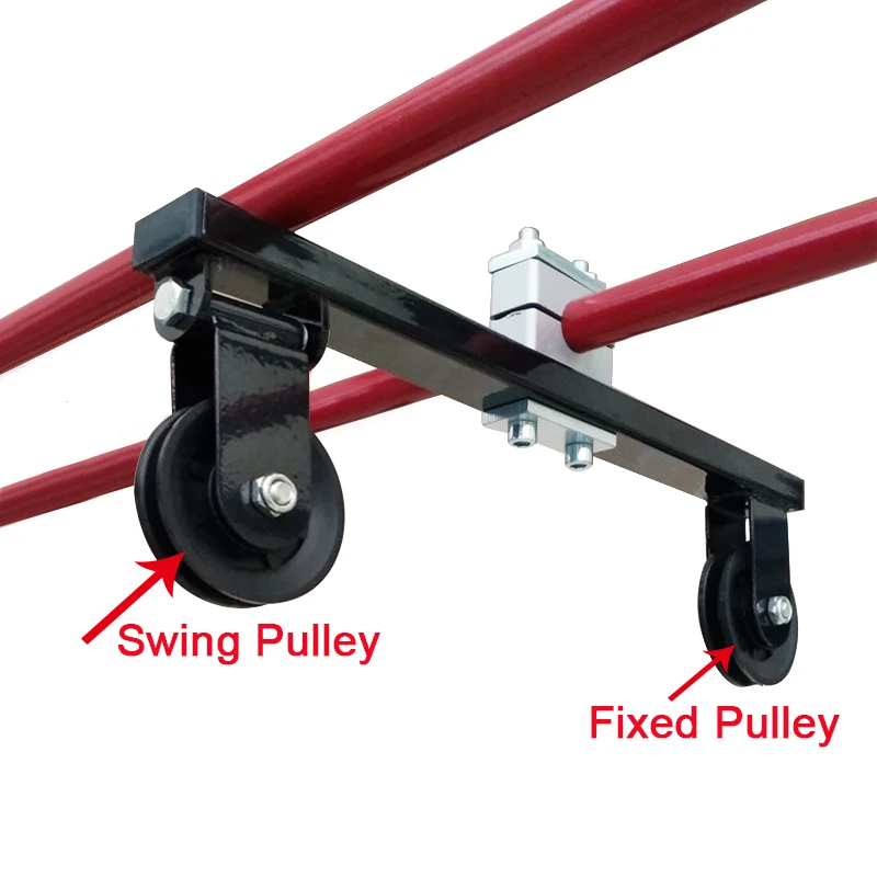 Polea de cable para tracciones DIY – para tubo metálico redondo