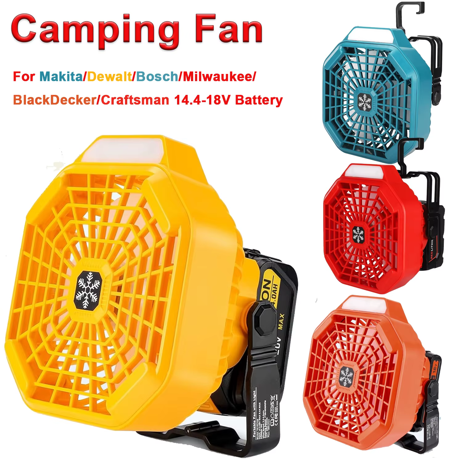 Makita ventilador camping inalámbrico con mando y LED regulable