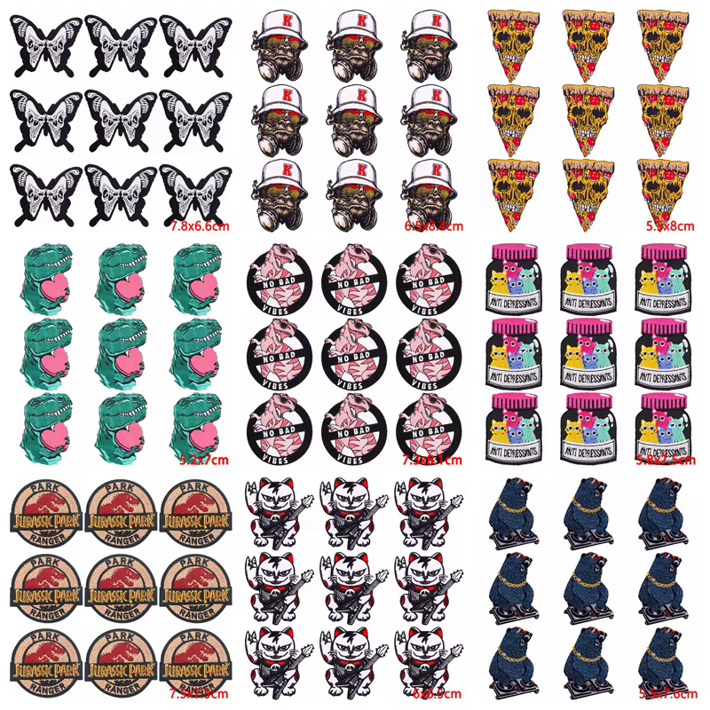 Parche de oso punk con colores vivos