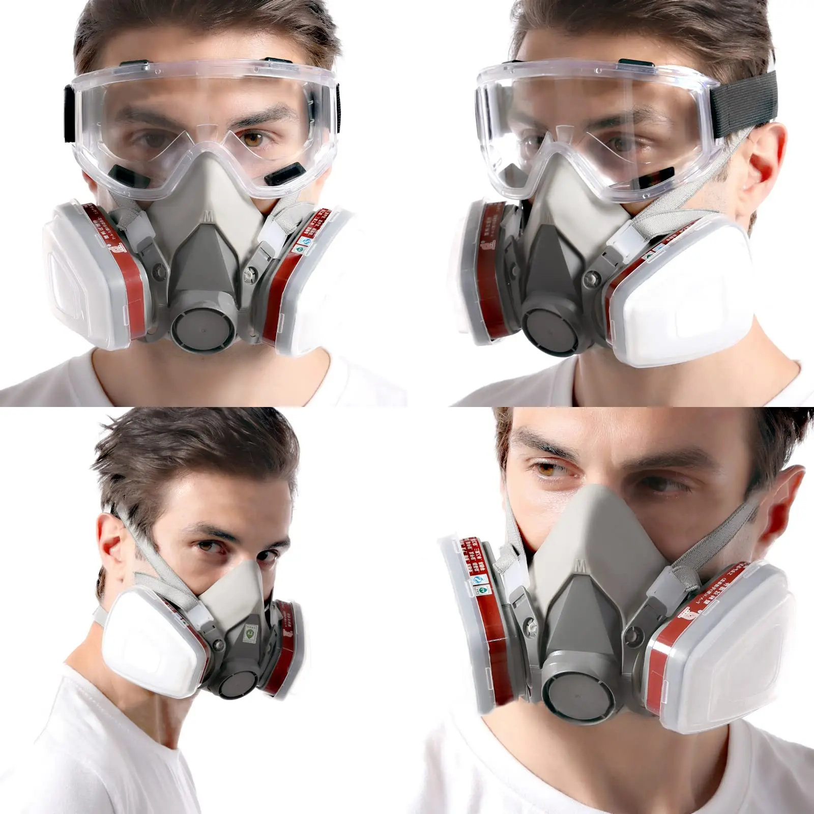 Máscara de gas antipolvo para minería con cartuchos antiácidos - imagen 2