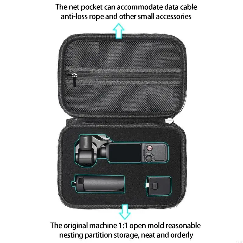 Bolsa táctica impermeable pequeña con carcasa rígida y organizadores - imagen 3