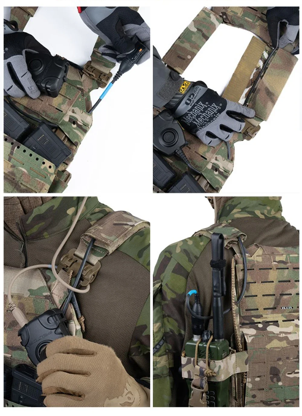 Ajuste ergonómico del chaleco táctico estilo SS LV120