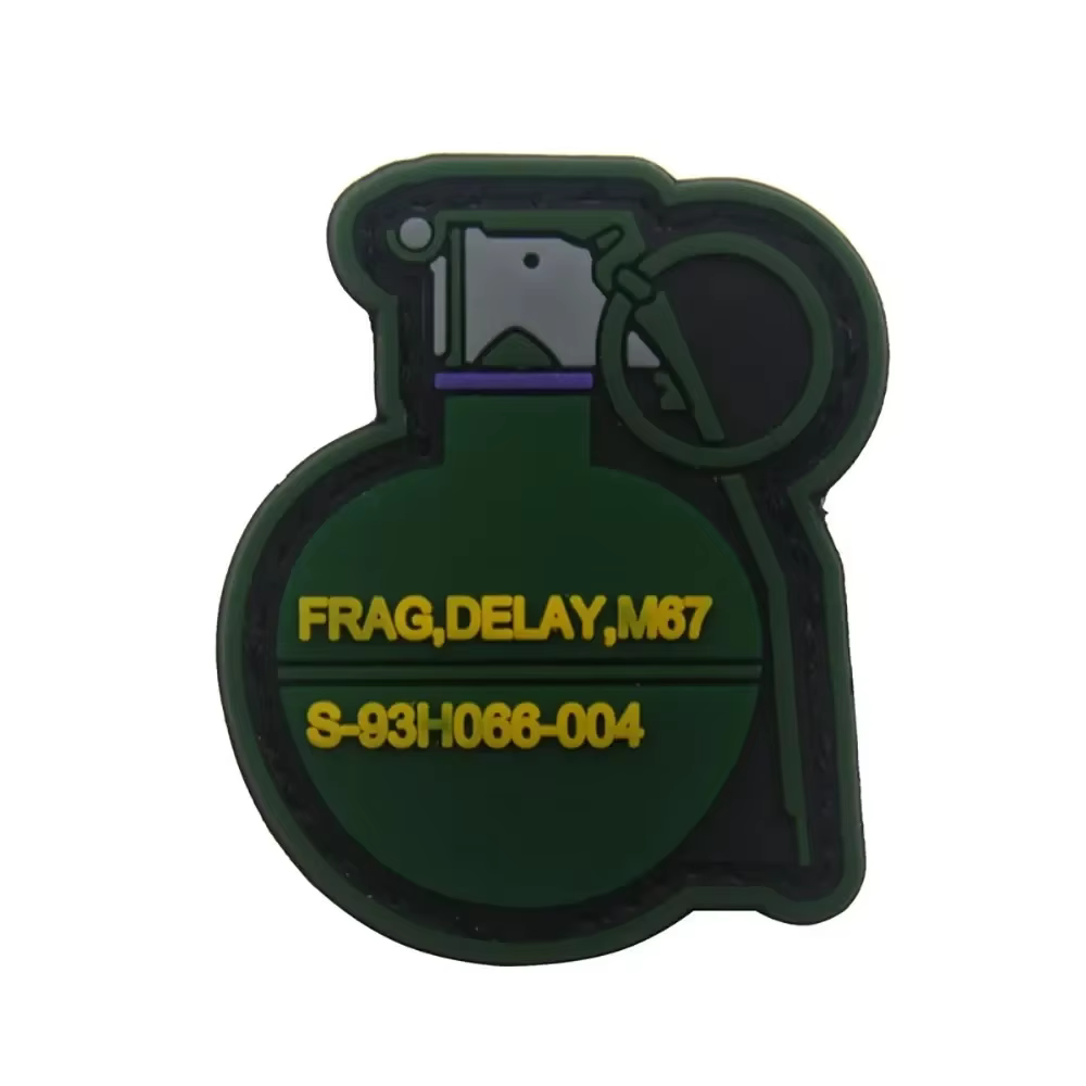 Parche táctico PVC 3D granada M67 – insignia moral gancho y bucle - imagen 3