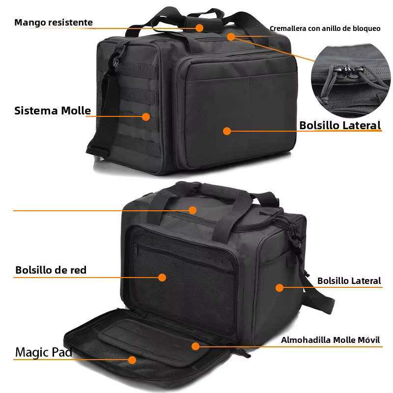 Mochila táctica MOLLE 600D para caza y accesorios para cámara - imagen 4