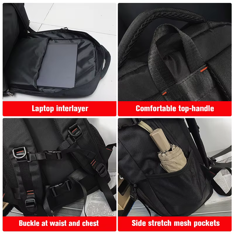 Mochila trekking 60L ripstop nailon para senderismo y acampada - imagen 4