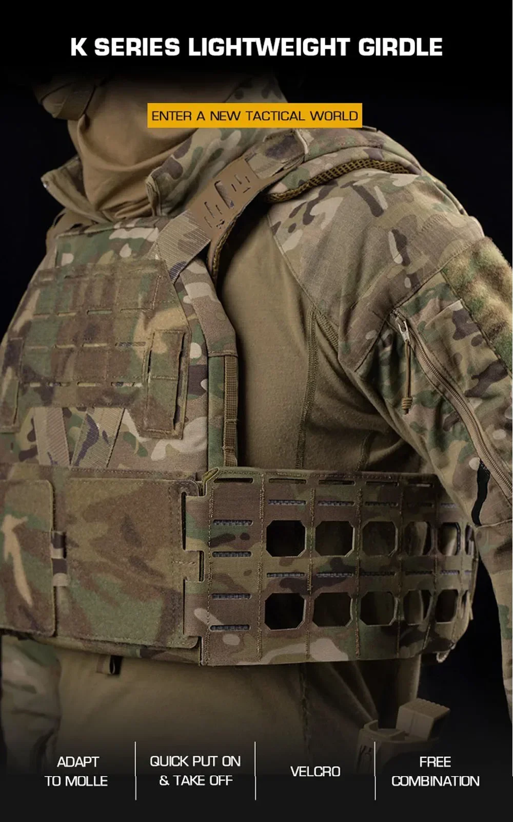 Chaleco MOLLE con sistema de liberación rápida