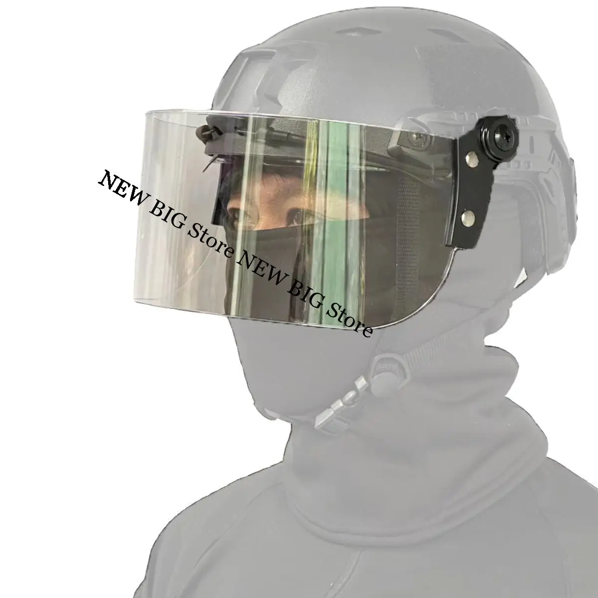 Protección facial anti-BB con gafas PC transparentes para casco - imagen 3