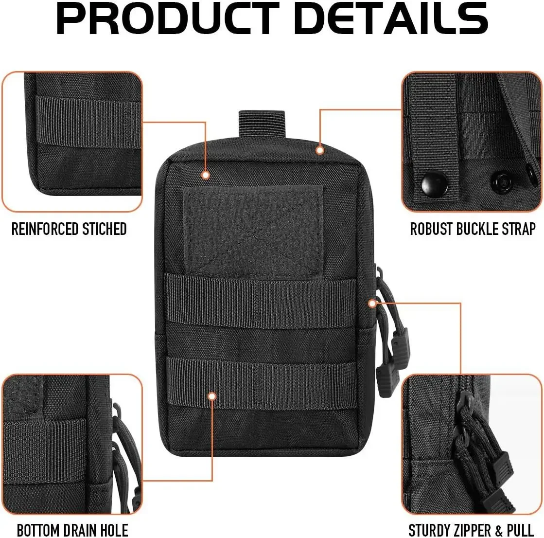 Riñonera táctica MOLLE Multicazoo para senderismo y excursiones - imagen 4