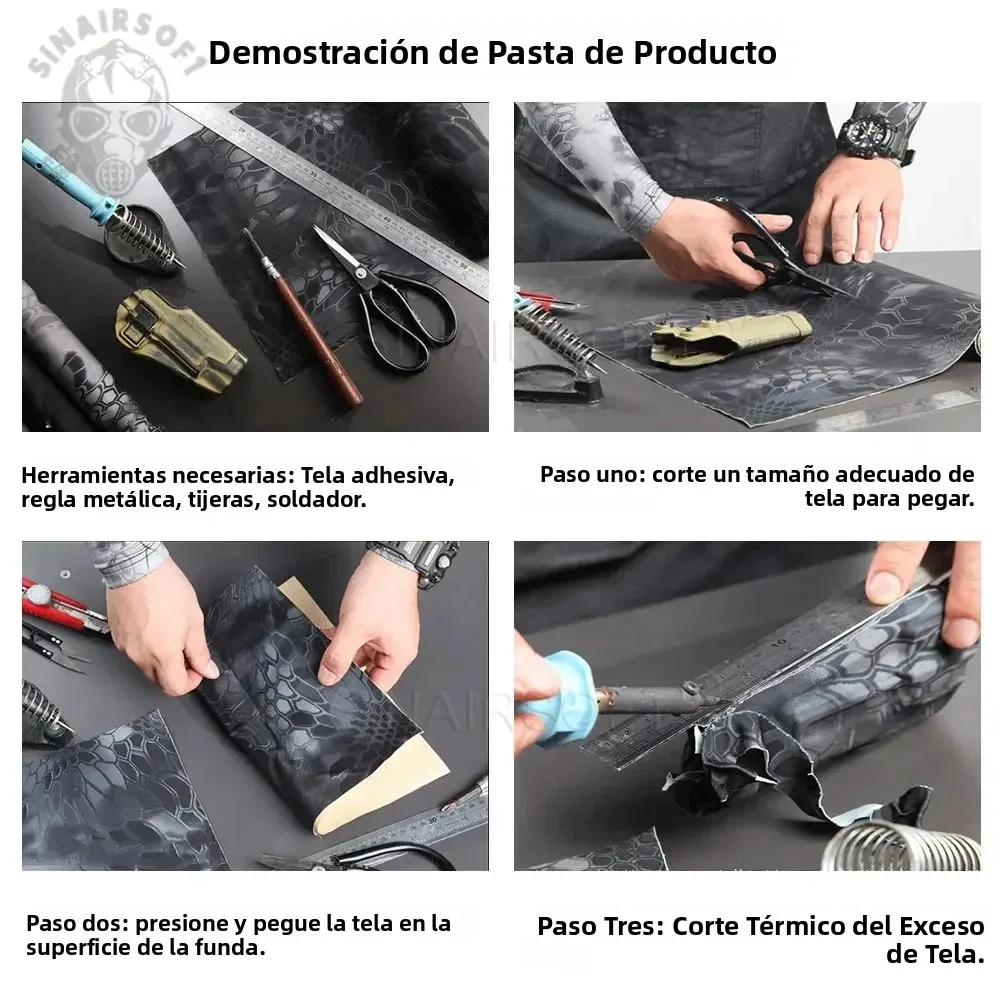 Cinta táctica para armas de vinilo impermeable camuflaje - imagen 4