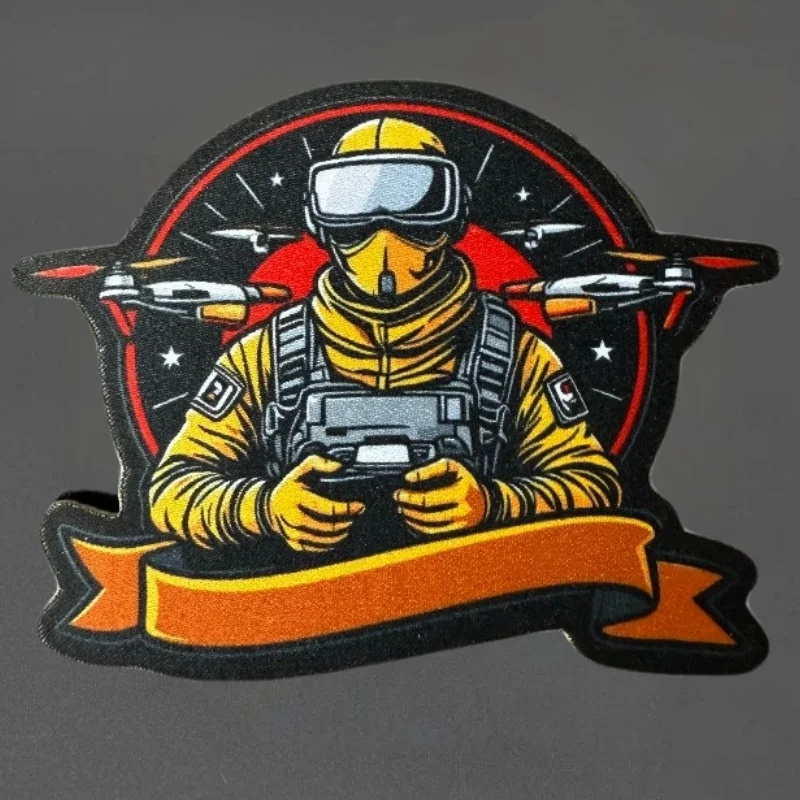 Parche táctico FPV operador piloto – gancho y bucle para chaleco - imagen 2
