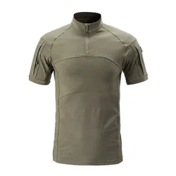 Camiseta táctica de verano manga corta hombre para caza y senderismo