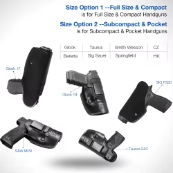Funda táctica cuero Glock Taurus M P Shield ocultación compacta
