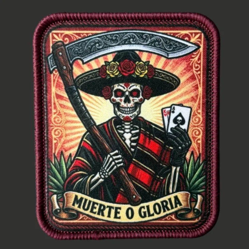 Parche táctico calavera moral con gancho y bucle para mochila - imagen 4