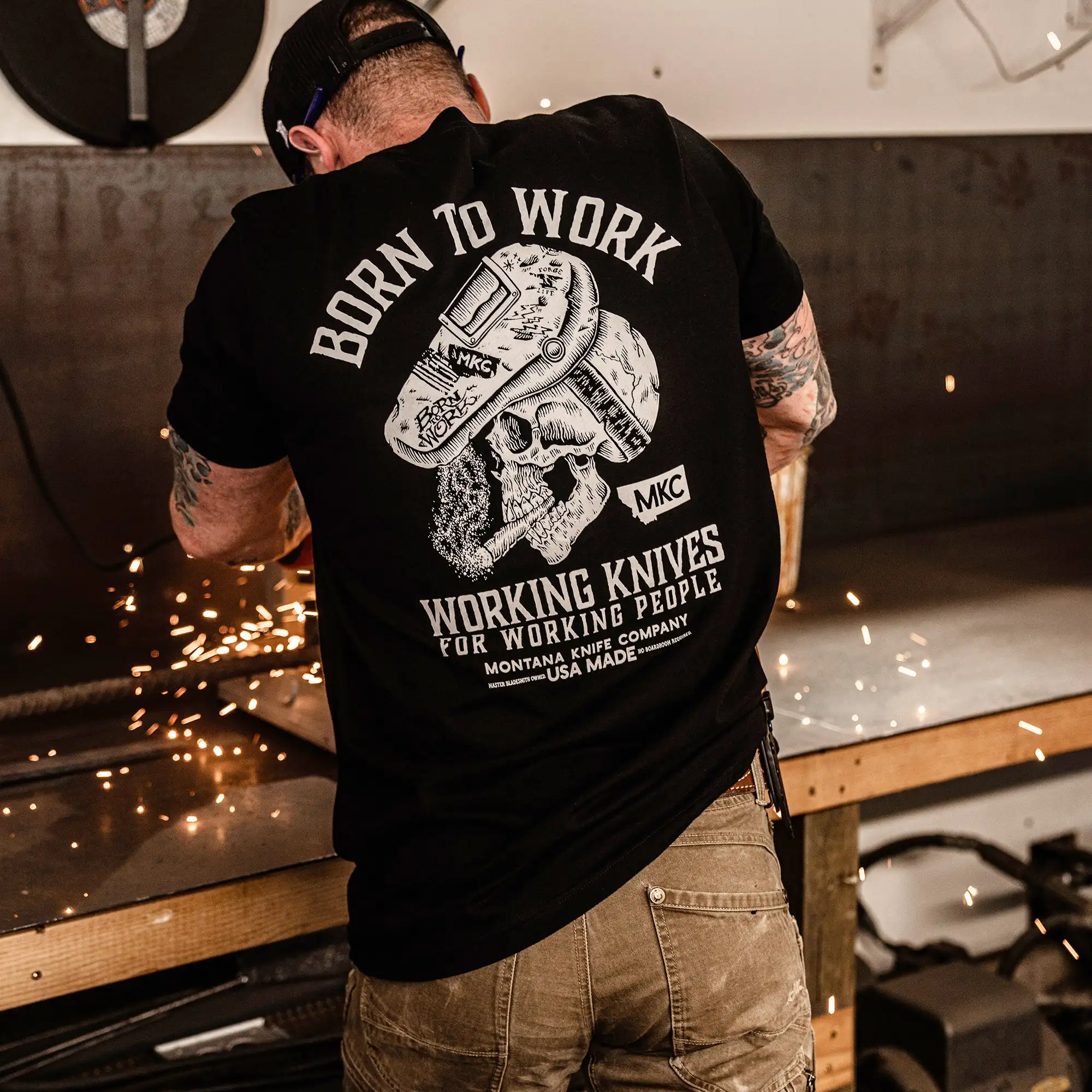 MKC BORN TO WORK Camiseta táctica unisex de alto rendimiento - imagen 3