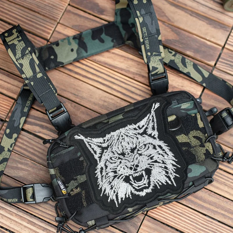 Parche bordado oso militar con gancho – Insignia moral táctica mochila - imagen 2