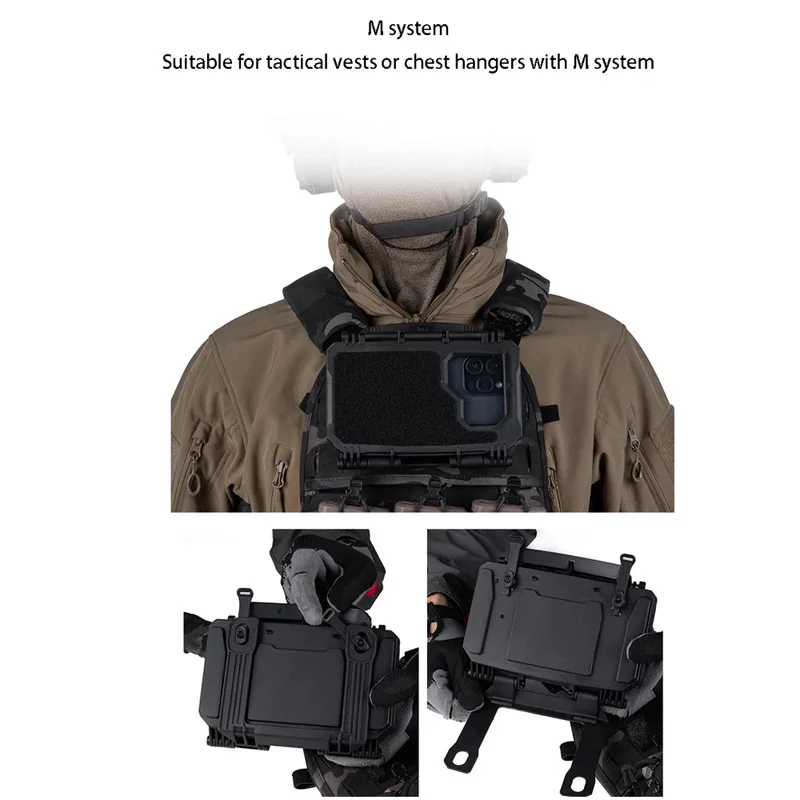 Soporte táctico móvil MOLLE para el pecho con funda protectora - imagen 4