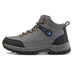 HIKEUP Botines tácticos invierno – Cuero negro transpirable seguridad