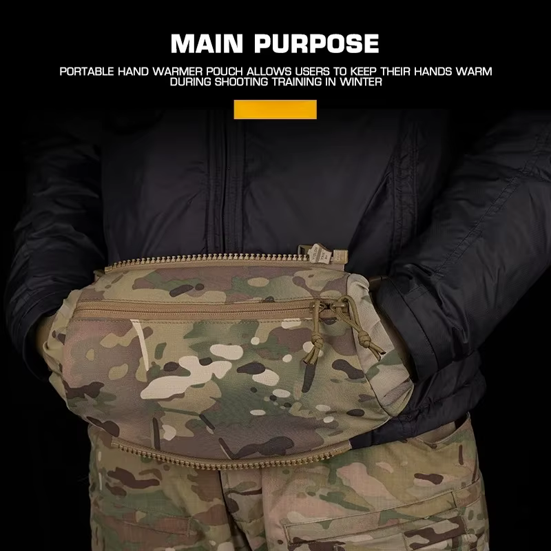 Riñonera táctica con bolsillo calentador para airsoft caza e invierno - imagen 2