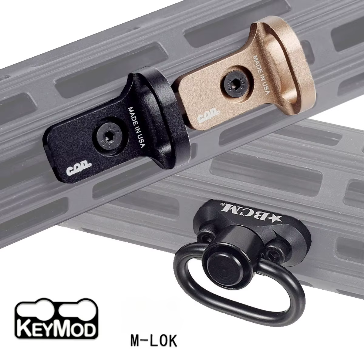 RSA Anilla portacorreas QD – Compatible M-LOK, KeyMod y Picatinny - imagen 5