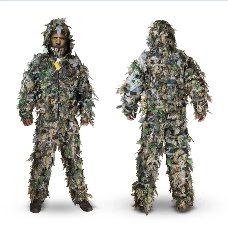 Traje Ghillie 3D Camuflaje Hojas para Táctico y Caza - imagen 4
