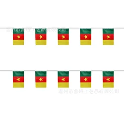 Bandera de cuerda Camerún en poliéster para decoración y festivo
