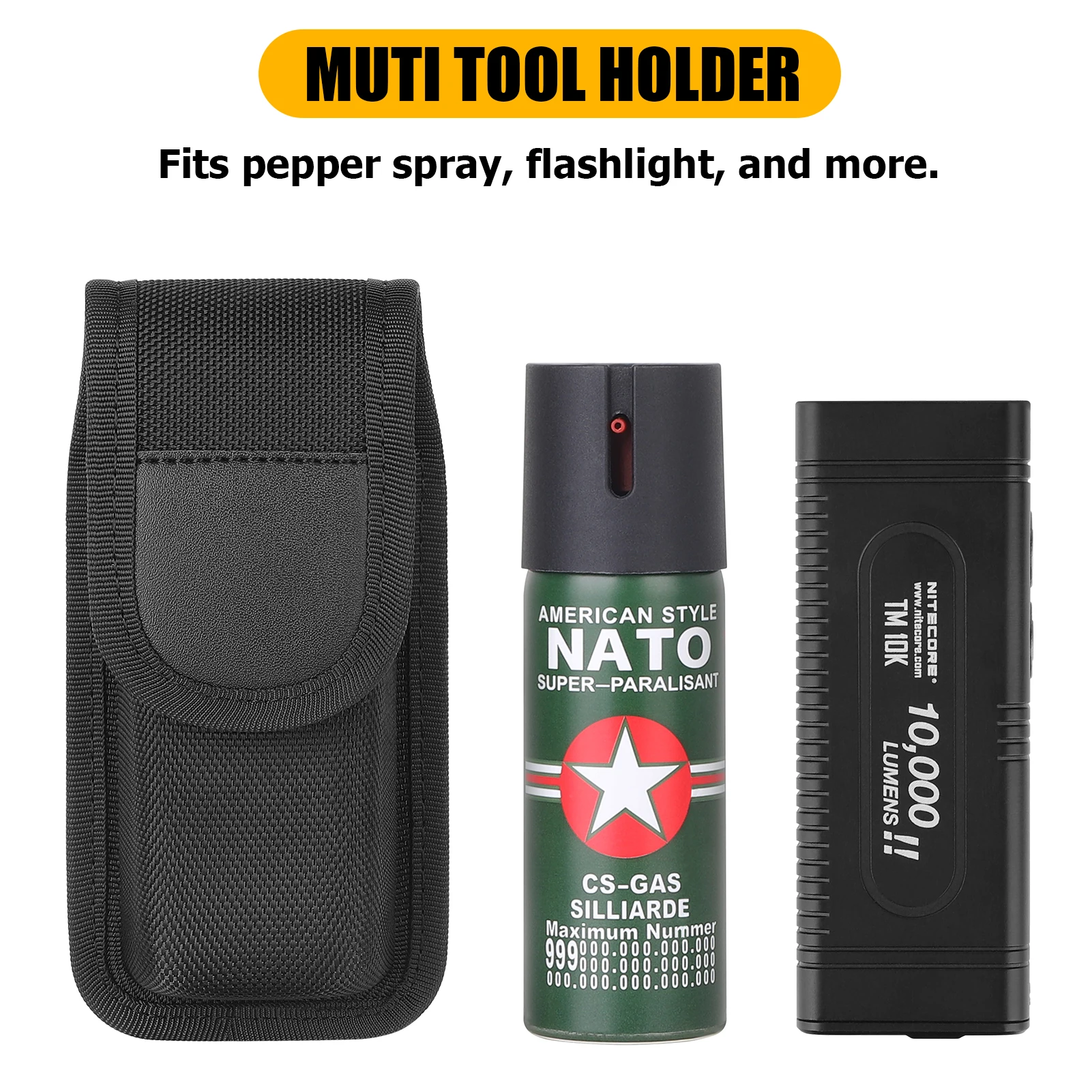 KRYDEX MK3 funda táctica para spray de pimienta y porta linterna - imagen 4
