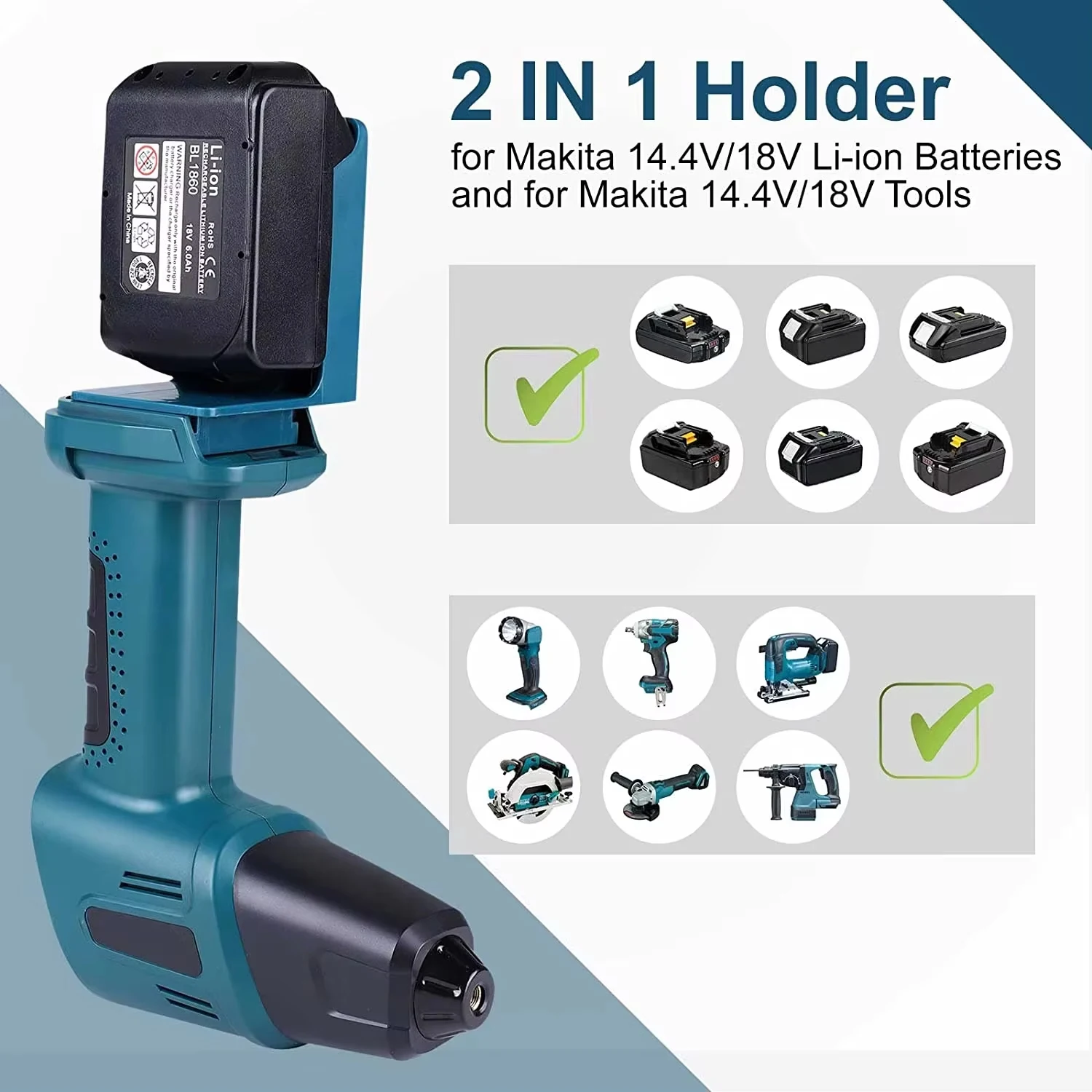 Makita soporte de pared para herramientas con batería y organizador - imagen 5