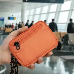 Bolsa organizadora de nailon con múltiples bolsillos para cables