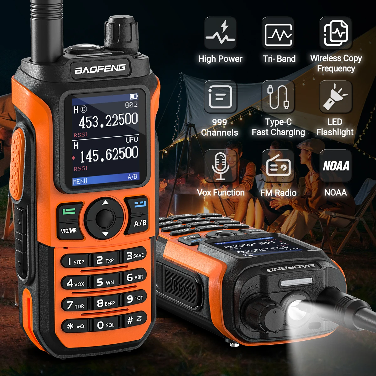 Baofeng UV-21 Pro walkie talkie radioafición resistente al agua USB-C - imagen 4