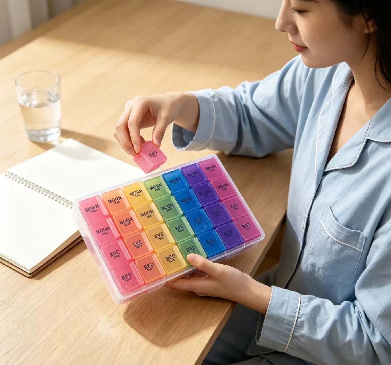 Pastillero de 28 compartimentos para 7 días