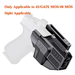 Funda táctica pistola OWB polímero paddle diestro liberación rápida