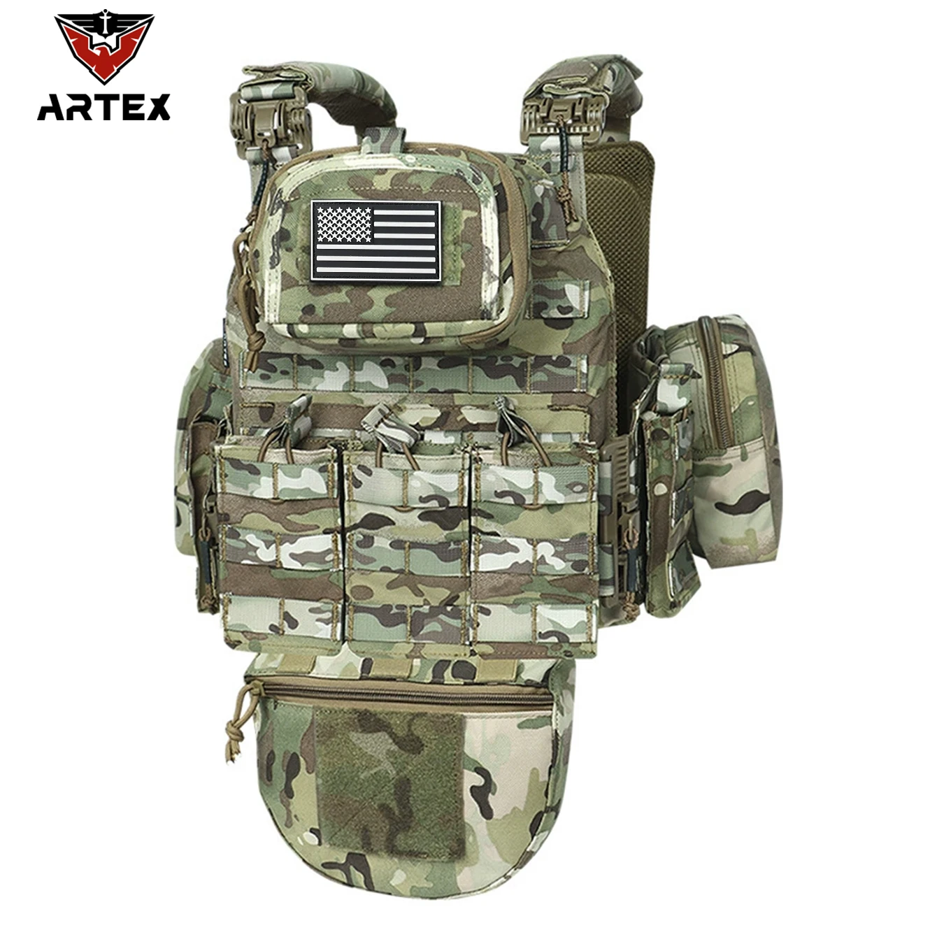 Chaleco táctico MOLLE con cintura fuerte y bolsillos laterales - imagen 3