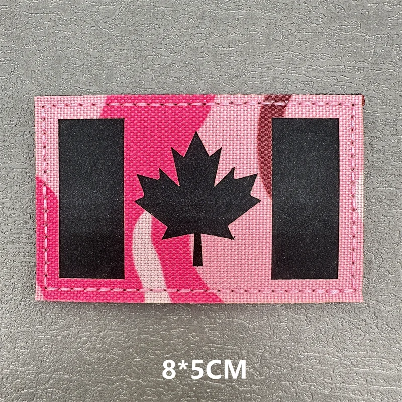 Parche táctico reflectante IR rosa – Adhesivo MOLLE para chaleco o mochila - imagen 4