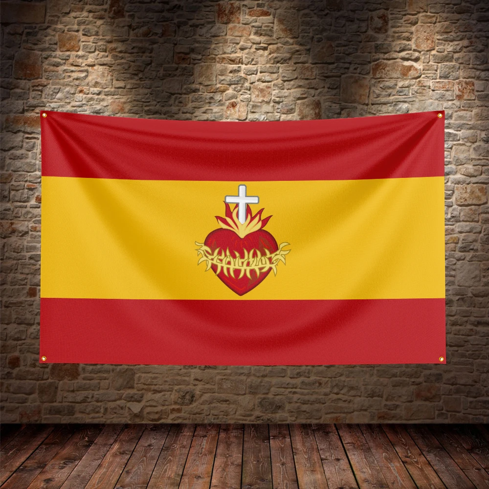 Bandera española Sagrado Corazón de Jesús y María Inmaculada - imagen 5
